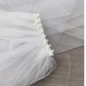 Add on + Detachable Light Ivory Blusher Veil Tier